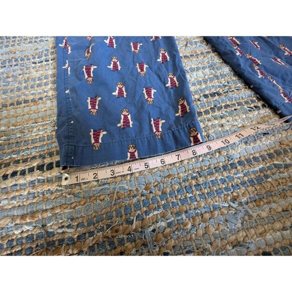 GAP for Good Christmas Sleep Lounge PJ Pants Mens L Blue Bulldog Scarf Jammies - Picture 3 of 8